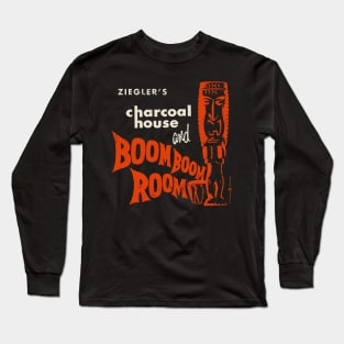 Vintage Charcoal House and Boom Boom Room Tiki Bar Long Sleeve T-Shirt